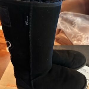 Kookaburra Black Naughty Nice black suede boots. Size 9.